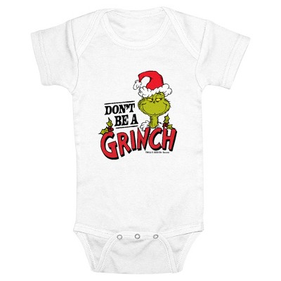Infant's Dr. Seuss Don’t Be a Grinch Santa Hat  Bodysuit - White - 6 Months