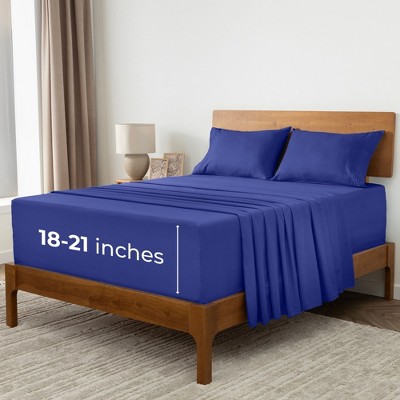 Mellanni 1800 Bed Sheet Set With DEEP Fitted Sheet