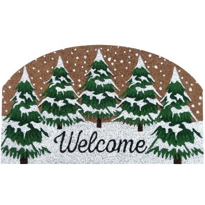 Briarwood Lane Winter Coir Doormat 30x18 Snow Capped Trees For Winter Coir Doormat