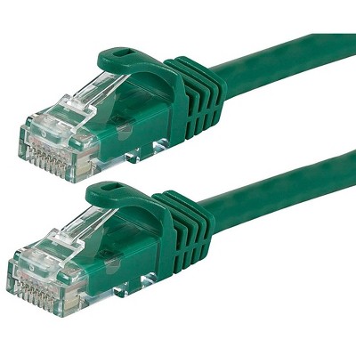 Monoprice Cat6 Ethernet Patch Cable - 14 Feet - Green | Network Internet Cord - Snagless RJ45, Stranded, 550Mhz, UTP, Pure Bare Copper Wire, 24AWG -