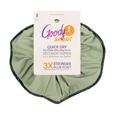 Goody Sport Forever Scrunchie - Blue/Green - 2pk