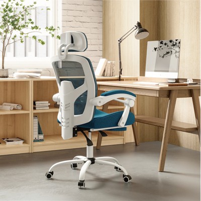 Bestier Office Chair Ergonomic Desk Chair, Home Mesh Office Desk Chairs with Wheels, Lumbar Support Pillow and Padded Armrests, Comfy Gaming Chair