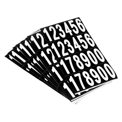Unique Bargains Office Warehouse Self-Adhesive Mailbox Numbers Sticker 10 Sheet