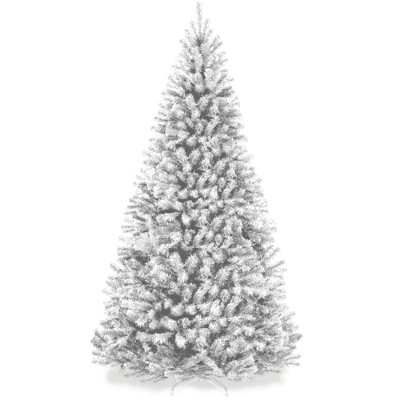 Best Choice Products Artificial Christmas Tree, 7.5ft Premium Unlit Spruce Design, Dense Branches  White Spruce