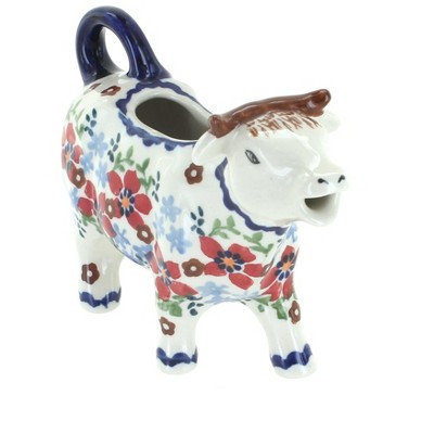 Blue Rose Polish Pottery D081 Manufaktura Cow Creamer