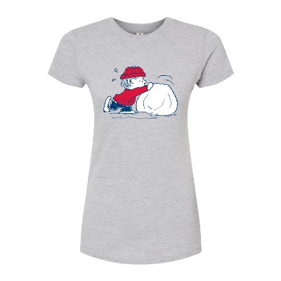 Women's - Peanuts - Linus Snowball Fitted Graphic T-Shirt