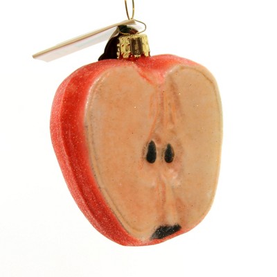 Tannenbaum Treasures 3.5 Inch Half Apple Tree Ornament , Germany Mouth Blown Glass (PC)