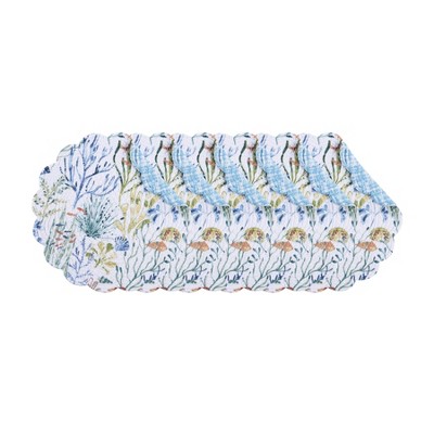 C&F Home Coralie Sound Round Placemats, Set of 6, 17"