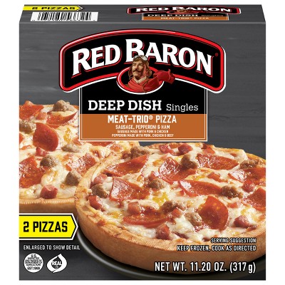 Red Baron Meat Trio Frozen Deep Dish Personal Pizza - 11.2oz