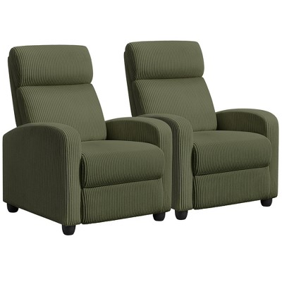 Yaheetech Set of 2 Modern Recliner Sofa with Pocket Springs for Living Room, Bedroom, Home Theater