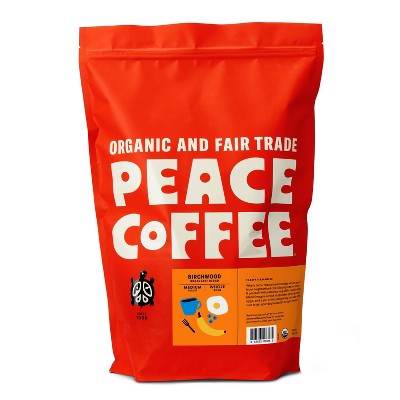 Peace Coffee Birchwood Breakfast Blend Medium Roast Whole Bean Coffee - 5lbs