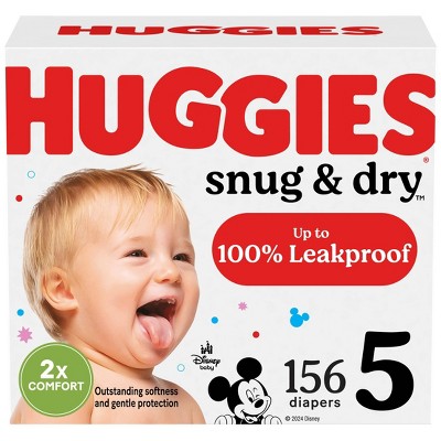 Huggies Snug & Dry Baby Disposable Diapers – (Select Size and Count)