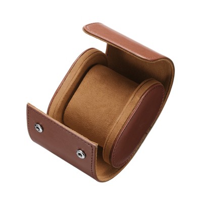 Unique Bargains Leather Travel Single Watch Roll Storage Box
