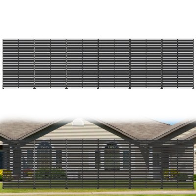 SEVOBAL 6pc Patio Screen Patio Privacy Porch Screen Patio Screens Paged Patio Decorative Screens Patio Screen Decor Outdoor, Black, 272.82"*15.75"*72"
