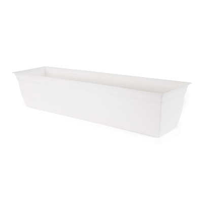 The HC Companies Eclipse Window Flower Box with Removable Saucer