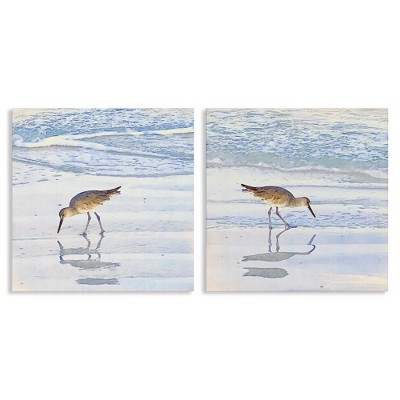 Stupell Industries Seaside Sandpiper Birds Canvas Wall Art