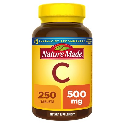 Nature Made Vitamin C 500mg Immune Support Supplement Tablets - 250ct