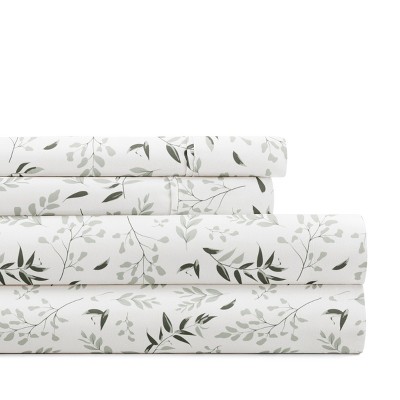 Delicate Blossoms Floral Patterned Ultra-Soft 4 Piece Bed Sheet Set - Becky Cameron