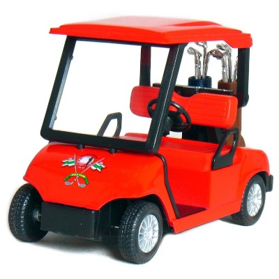 KiNSFUN - Golf Cart 4½" Die Cast Metal Model Pullback Action Toy (Red)