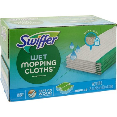Swiffer Sweeper Wet Mopping Cloths Refills, Open Window Fresh - 32 Count (Pack of 4)