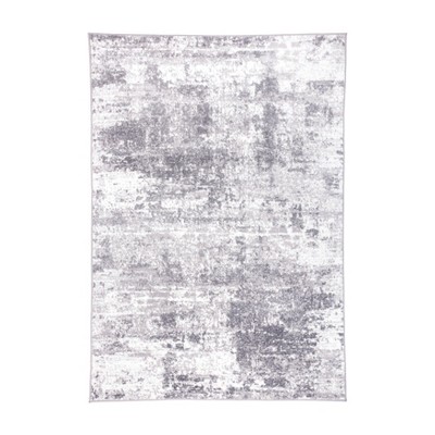 World Rug Gallery Distressed Abstract Area Rug:  Stain-Resistant Runner,  Low Pile,  Pet Friendly