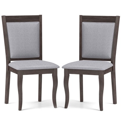 Costway 2PCS/4PCS Wood Dining Chairs with Rubber Wood Frame Padded Seat High Backrest