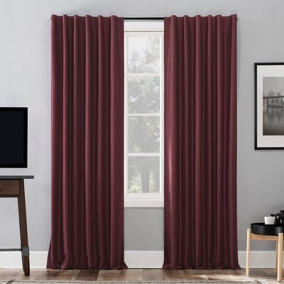 Sun Zero Blackout Evelina Faux Dupioni Silk Curtain Panel