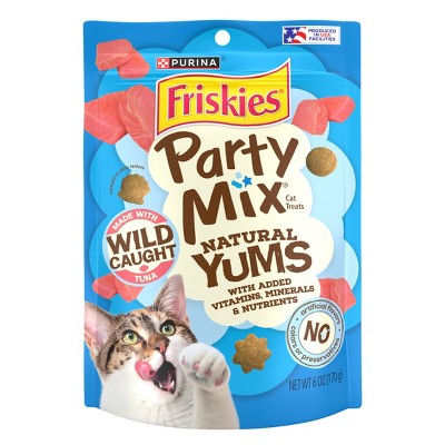 Purina Friskies Party Mix Tuna Natural Yums Crunchy Cat Treats