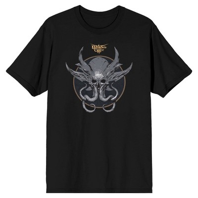 Dungeons & Dragons Horned Alien Skull Crew Neck Short Sleeve Men's Black T-shirt