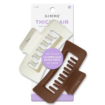 Gimme Beauty Thick Hair Extra Teeth Claw Clips - 2pc