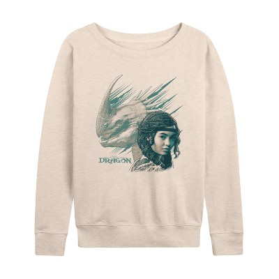 Women's - How to Train Your Dragon - Astrid Lightweight French Terry Wide Neck Long Sleeve Graphic Shirt