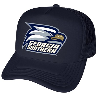 Official Georgia Southern University Primary Logo Foam Snapback Trucker Hat for Men and Women Navy One Size