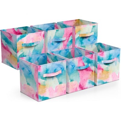 Sorbus 6 Pack 11 Inch Foldable Storage Cubes with Handles- for Organizing Home, Shelves, Nursery, Playroom, Closet and More