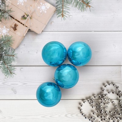 Northlight Shatterproof Shiny Christmas Ball Ornaments 2.5" (60mm) - Turquoise Blue - 60ct
