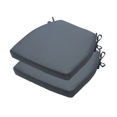 ChicFurnit 2PCS Seat Cushion Trapezoid Size Premium Soft Cotton Filling Non Slip Design Comfortable Durable for Living Room, Dark Gray, 17"*16.5"*2.2"