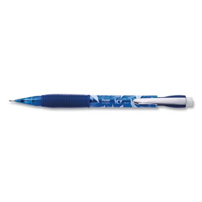 Pentel Icy Mechanical Pencil Value Pack, 0.7 mm, HB (#2), Black Lead, Transparent Blue Barrel, 24/Pack