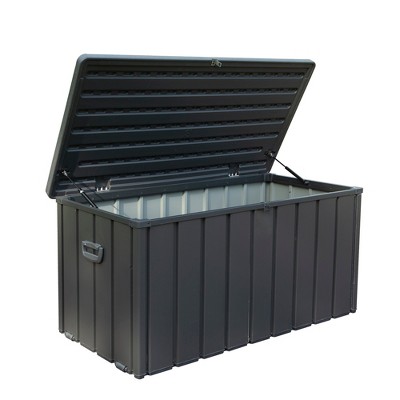 CLIHOME Outdoor 120 Gallon Portable Storage Deck Box,Large Patio Waterproof Lockable Storage Box with All-weather Resin Cover
