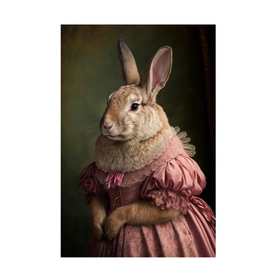 Canvas Wall Art - Treechild 'Mrs Bunny`s Daughter' Wall Art for Living Room, Bedroom, or Office Décor by Trademark Fine Art - 12 x 19 Inches