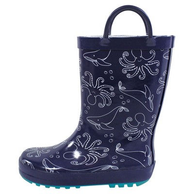 Hudson Baby Infant Boy Rain Boots, Sea Octopus