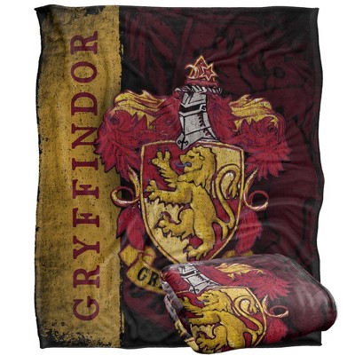 Harry Potter Blanket  50"x60" Hogwarts House Crest Gryffindor Silky Touch Super Soft Throw Blanket