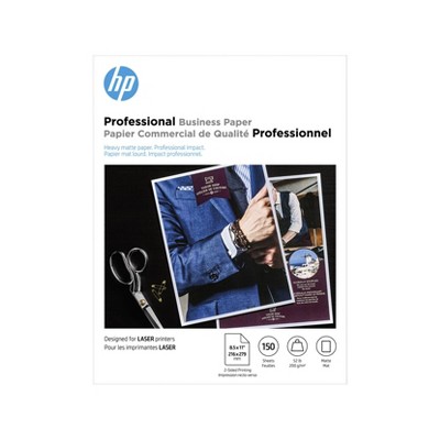 HP Professional Business Paper, Matte, 52 lb, 8.5 x 11 in. (216 x 279 mm), 150 sheets 4WN05A