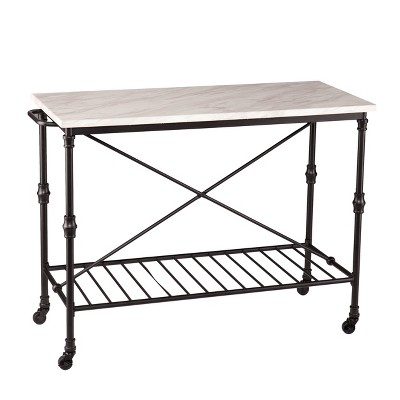 Morenci Industrial Kitchen Island - Black - SEI