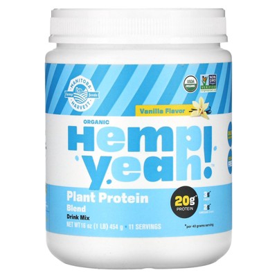 Manitoba Harvest Organic Hemp Yeah!, Plant Protein Blend, Vanilla, 1 lb (454 g)