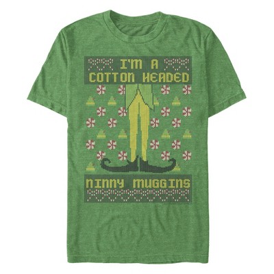 Men's Elf Cotton-Headed Ugly Sweater T-Shirt