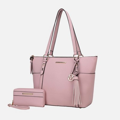MKF Collection Gloria Vegan Leather Women’s Tote Bag with Wallet Set by Mia K