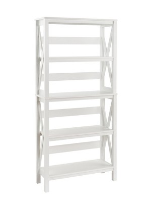 X-Frame 5-Tier Bookshelf White - ClosetMaid