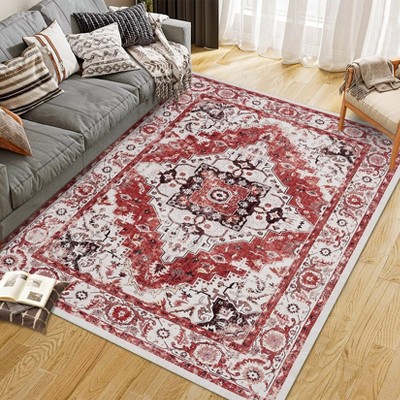 Boho Area Rugs for Living Room Large Machine Washable Stain Resistant Non-Slip Rugs
