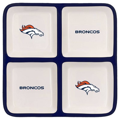 NFL Denver Broncos 4-Section Square Tray