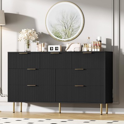 7-Drawer Dresser, Modern Wood Storage Chest of Drawers, for Living Room Bedroom