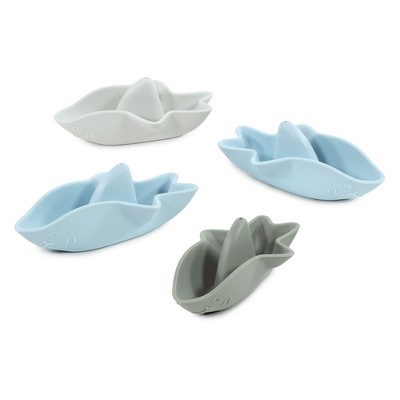 Hudson Baby Silicone Bath Toy 4pk, Shark, One Size